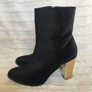 Velvet Glitter Heel Boots
